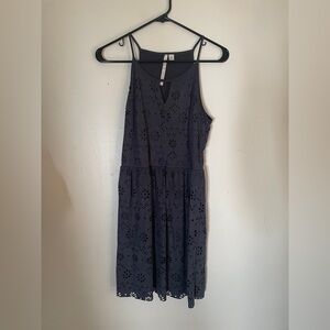 LC Lauren Conrad Charcoal Sleeveless Blouse